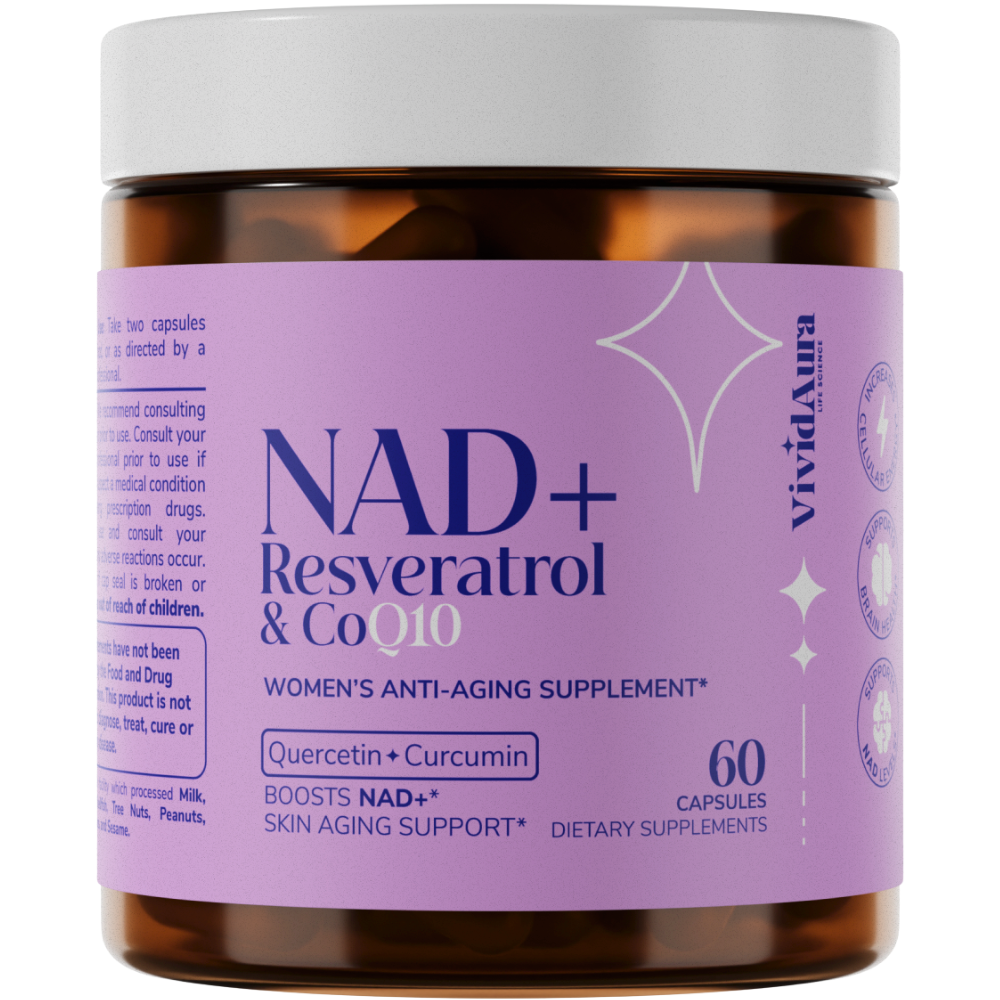 NAD+ Resveratrol & CoQ10 Women's Anti-Aging Supplement